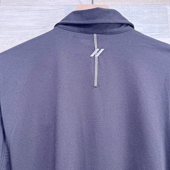 Dodge Jersey Knit Button Down Shirt Black Long Sleeve OGIO Stretch Mens Medium - Picture 5 of 8